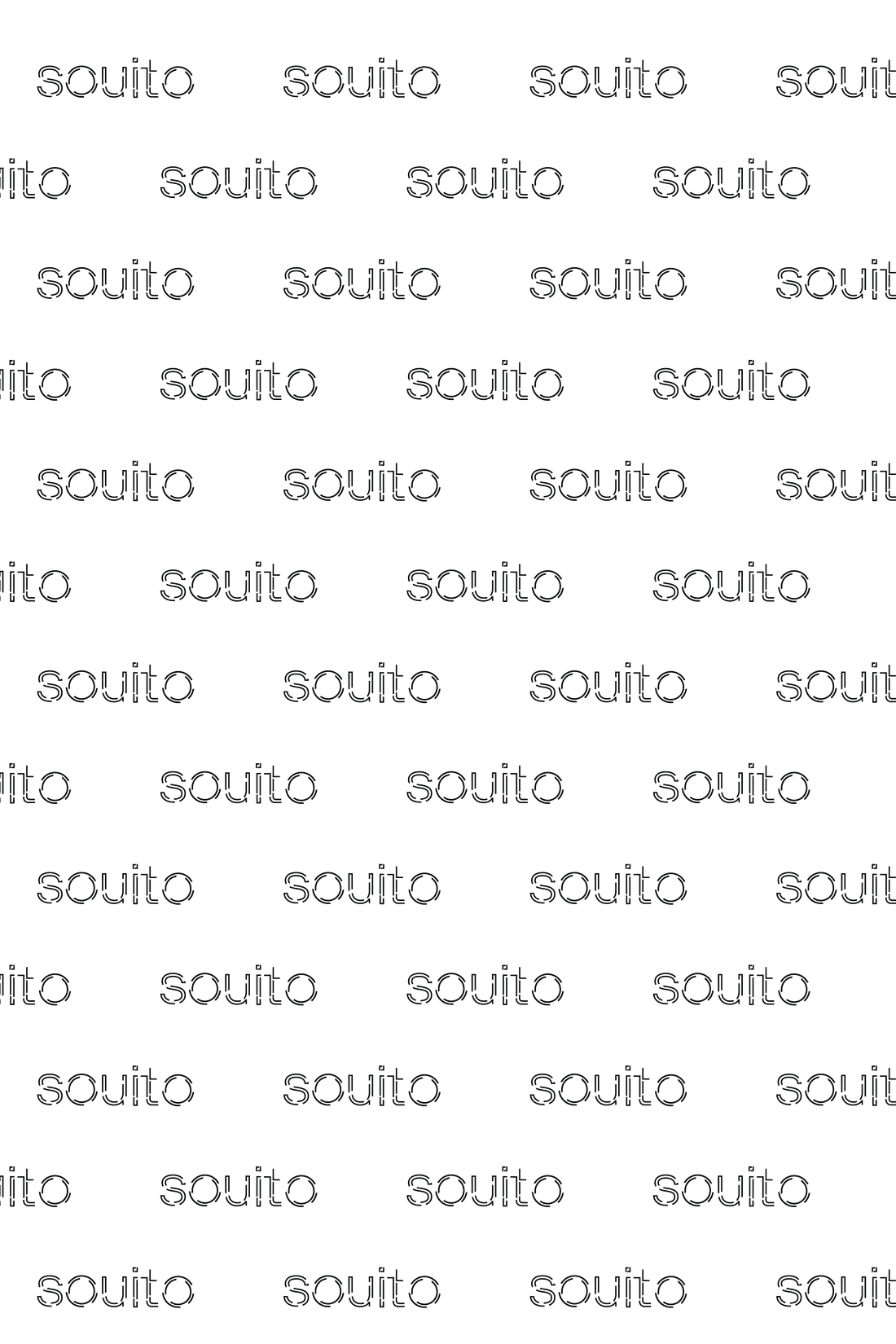 Souito wordmark pattern, grey