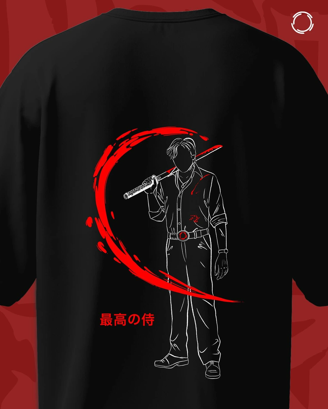 Souito tee, samurai print, back