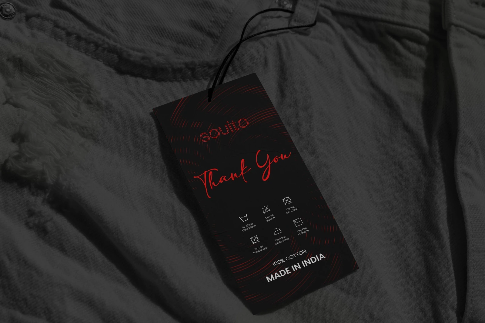 Souito hang tag, thank-you side